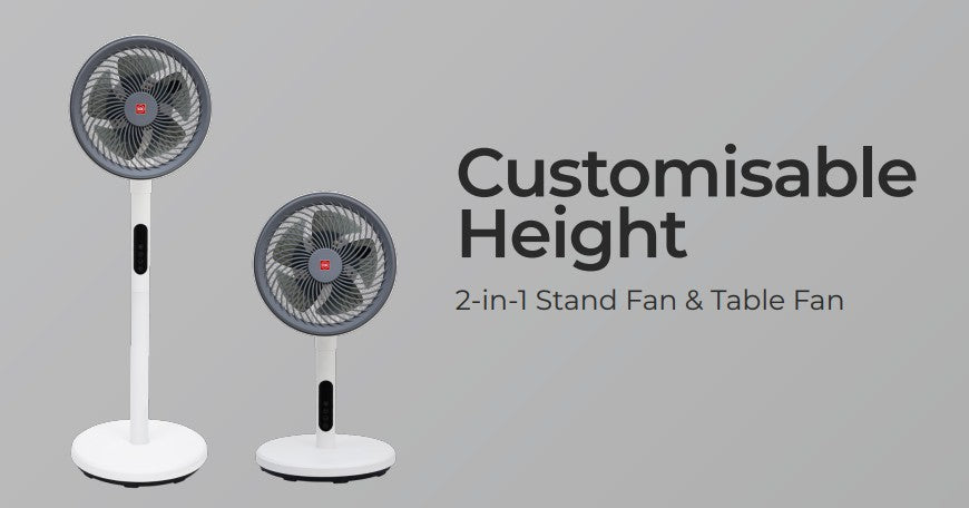 KDK 2-In-1 DC Stand Fan 7.5" with Remote HL19S
