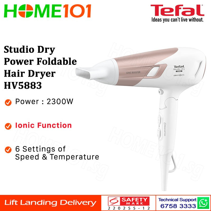 Tefal Studio Dry Power Foldable Hair Dryer HV5883