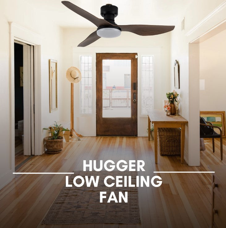 Fanco DC Motor Ceiling Fan with LED Light (Optional) & Remote Control 48" Hugger