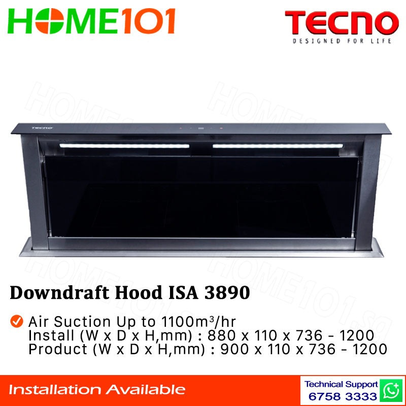 Tecno Downdraft Hood 90cm ISA 3890