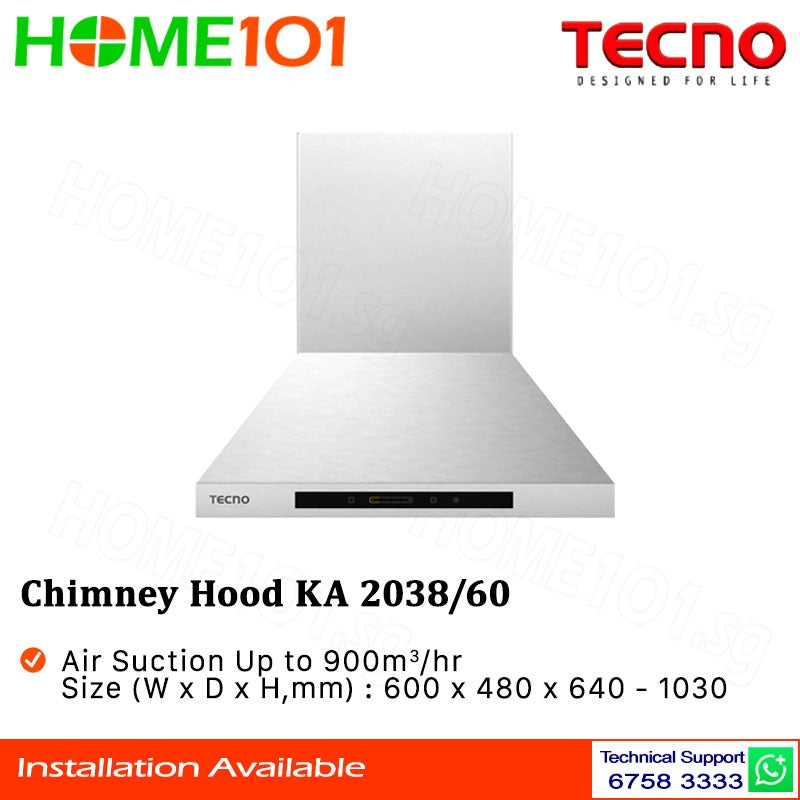Tecno Chimney Hood 60cm KA 2038/60