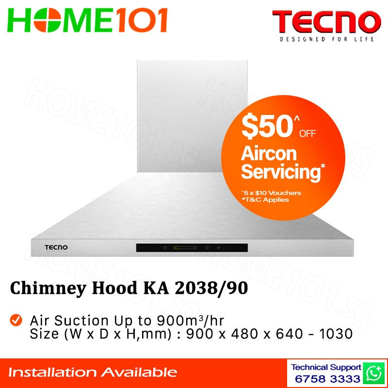 Tecno Chimney Hood 90cm KA 2038/90