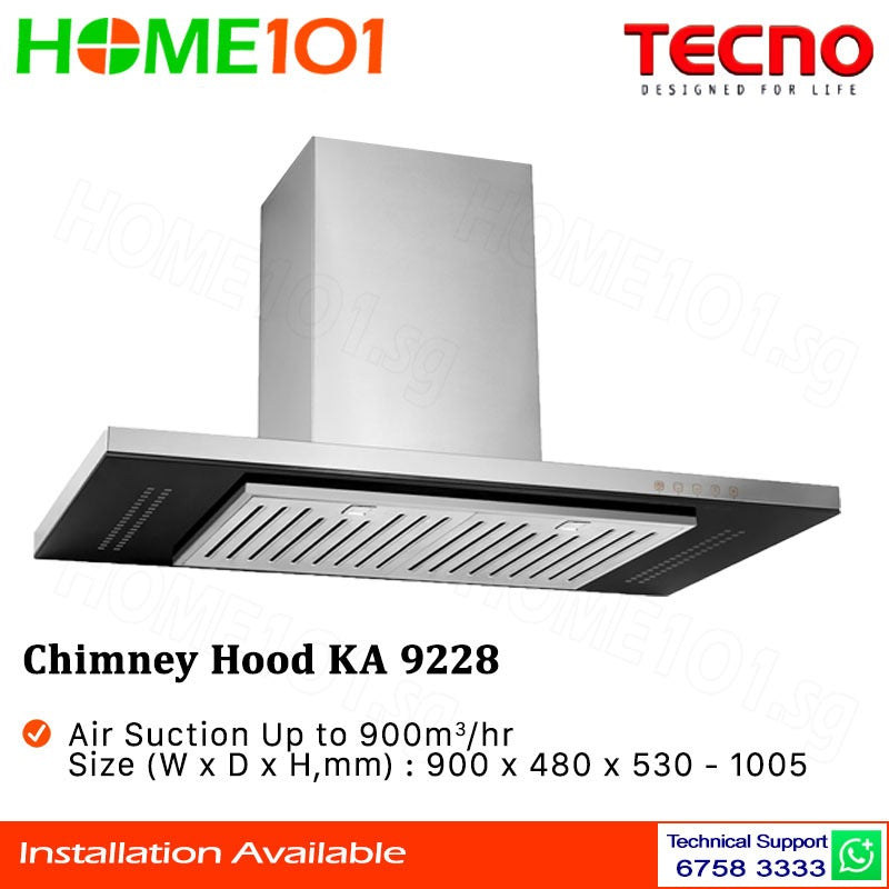 Tecno Chimney Hood 90cm KA 9228