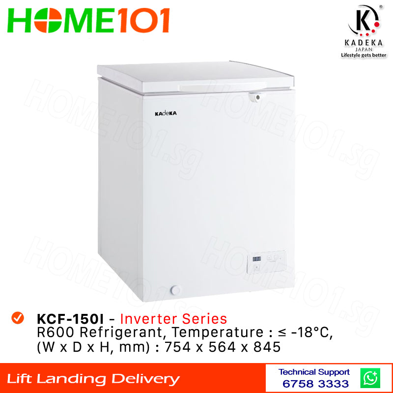 Kadeka Single Door Chest Freezer 150L KCF-150I