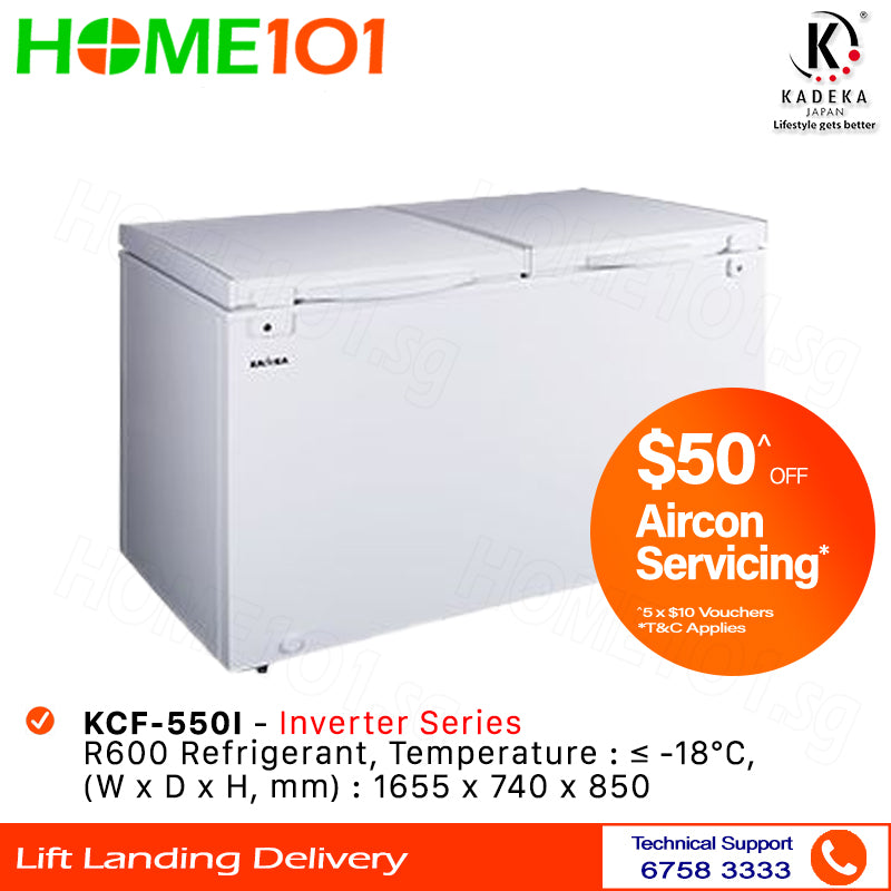 Kadeka Double Door Chest Freezer 550L KCF-550I