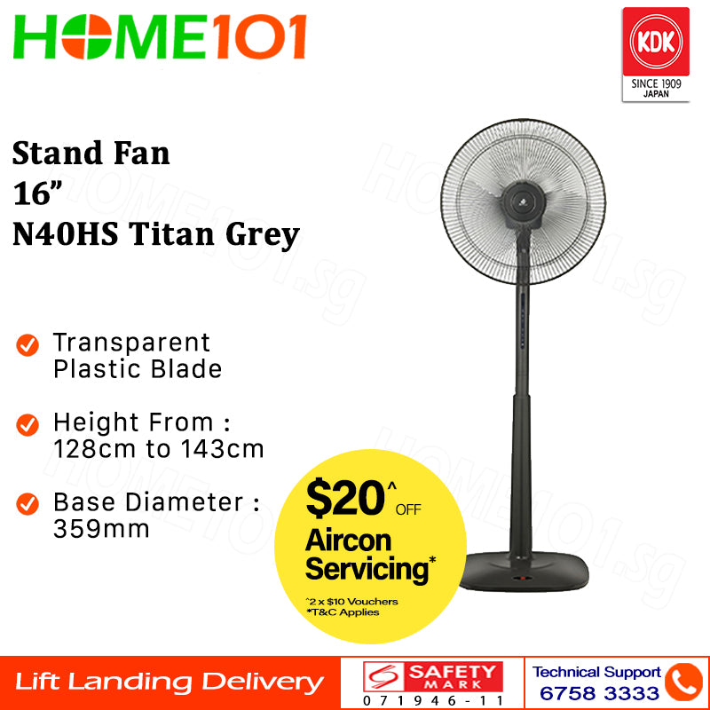 KDK Living Fan 40cm Plastic Blade N40HS