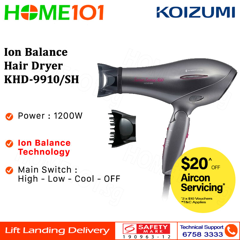 Koizumi Ion Balance Hair Dryer KHD-9910/SH