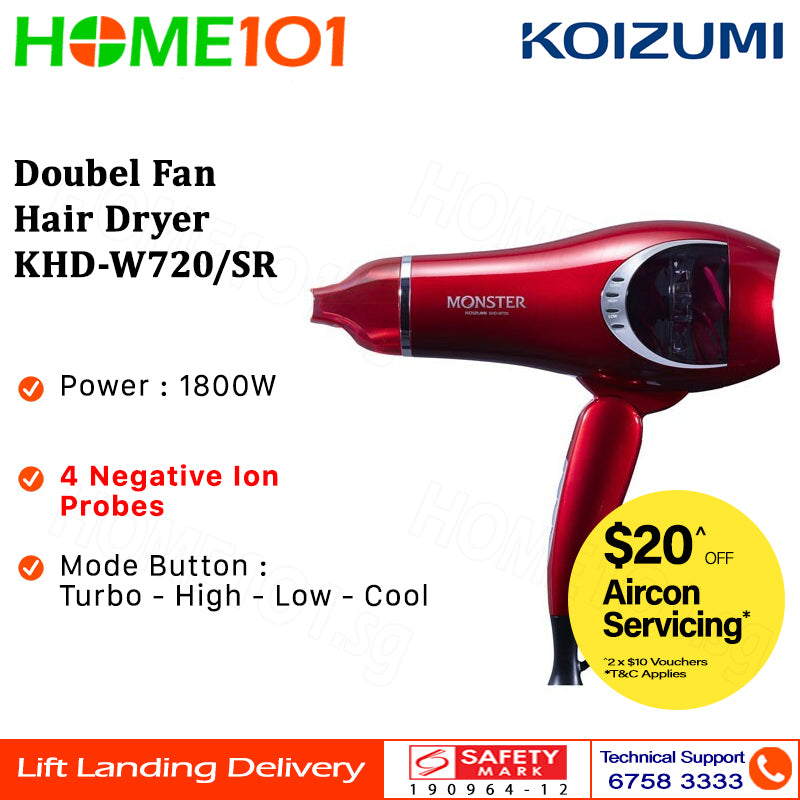 Koizumi Double fan Hair Dryer KHD-W720/SR