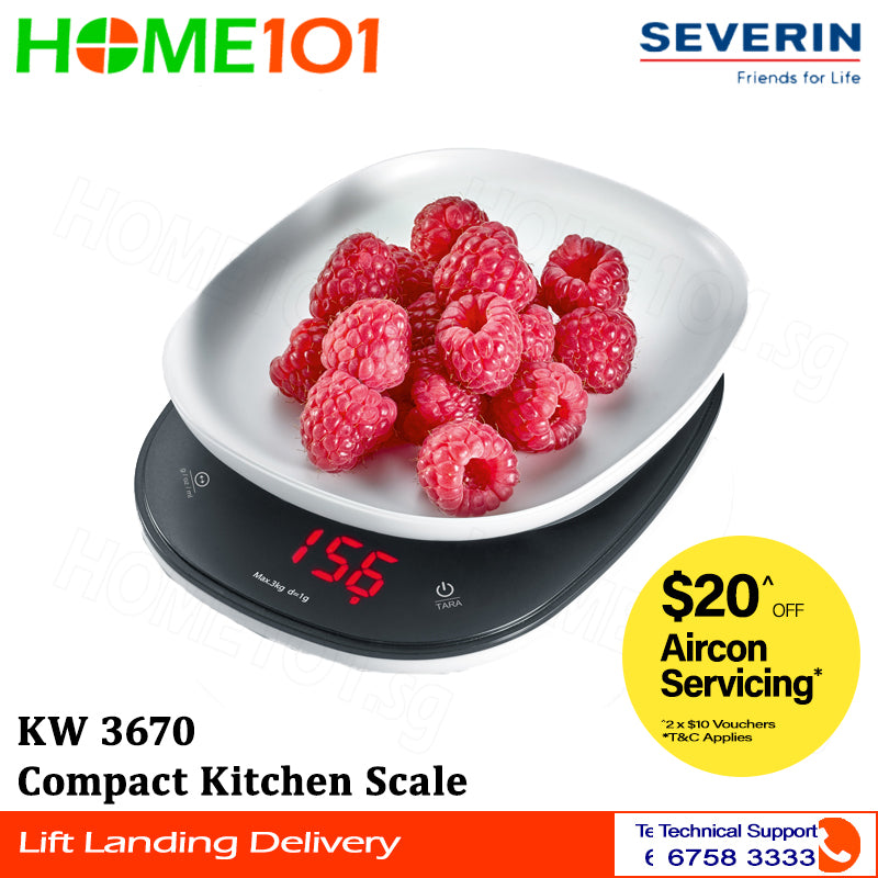 Severin Compact Electronic Kitchen Scale (Measure Range up to 3Kg) KW 3670