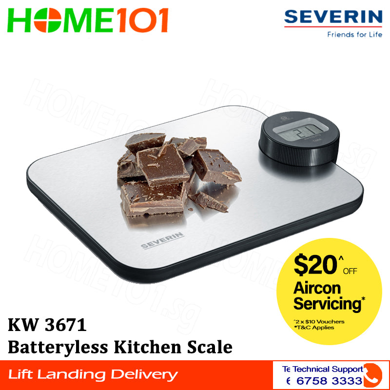 Severin Batteryless Electronic Kitchen Scale (Measure Range up to 5Kg) KW 3671