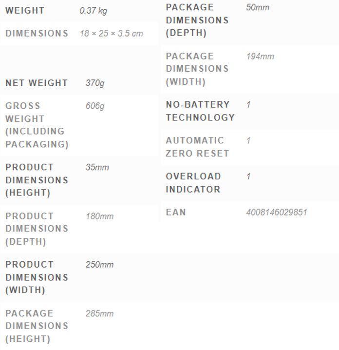 Severin Batteryless Electronic Kitchen Scale (Measure Range up to 5Kg) KW 3671