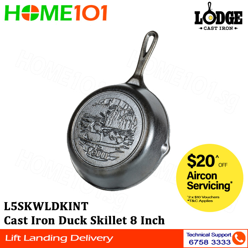 Lodge Cast Iron Duck Skillet 8 Inch L5SKWLDKINT || L5SKWLDK