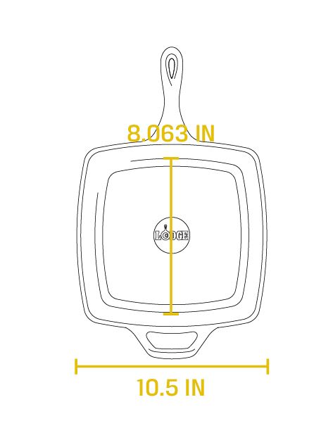 Lodge Cast Iron Grill Pan 10.5 Inch L8SGP3