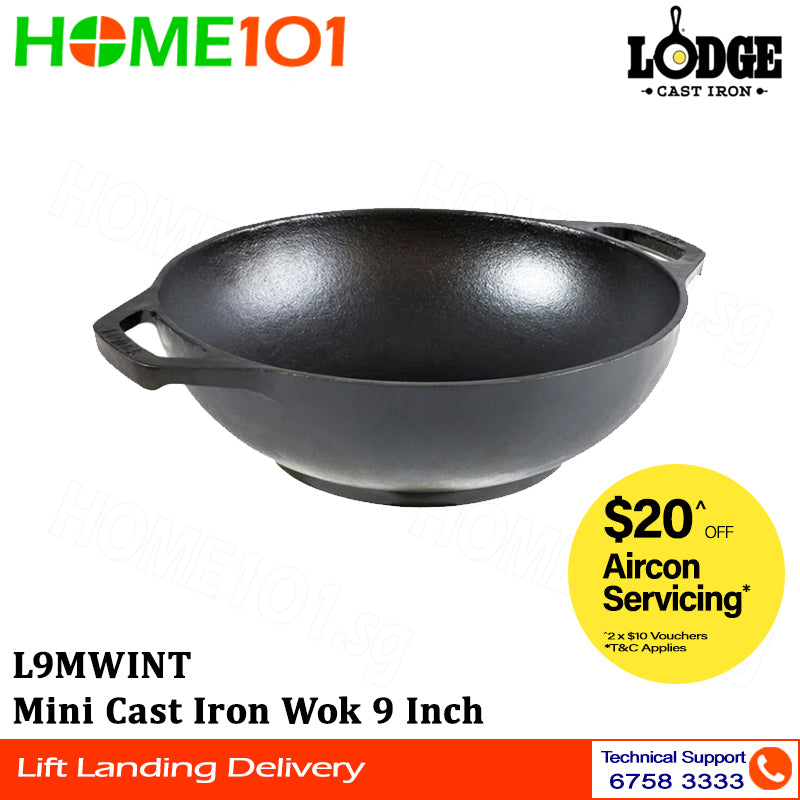 Lodge Mini Cast Iron Wok 9 Inch L9MWINT