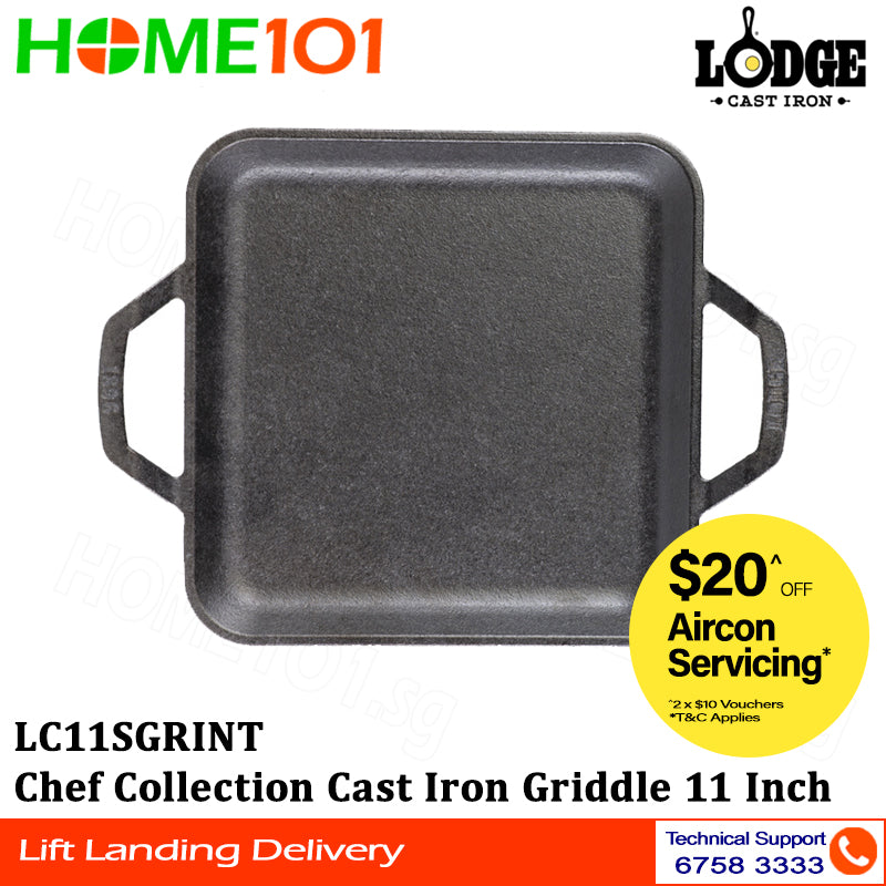 Lodge Chef Collection Cast Iron Griddle 11 Inch LC11SGRINT || LC11SGR