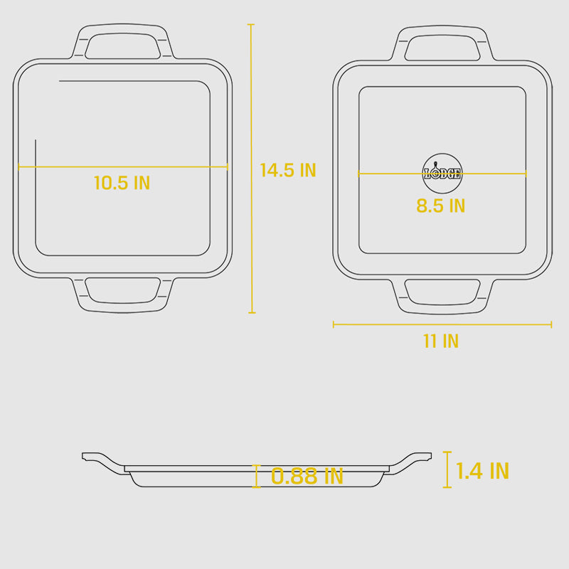 Lodge Chef Collection Cast Iron Griddle 11 Inch LC11SGRINT || LC11SGR