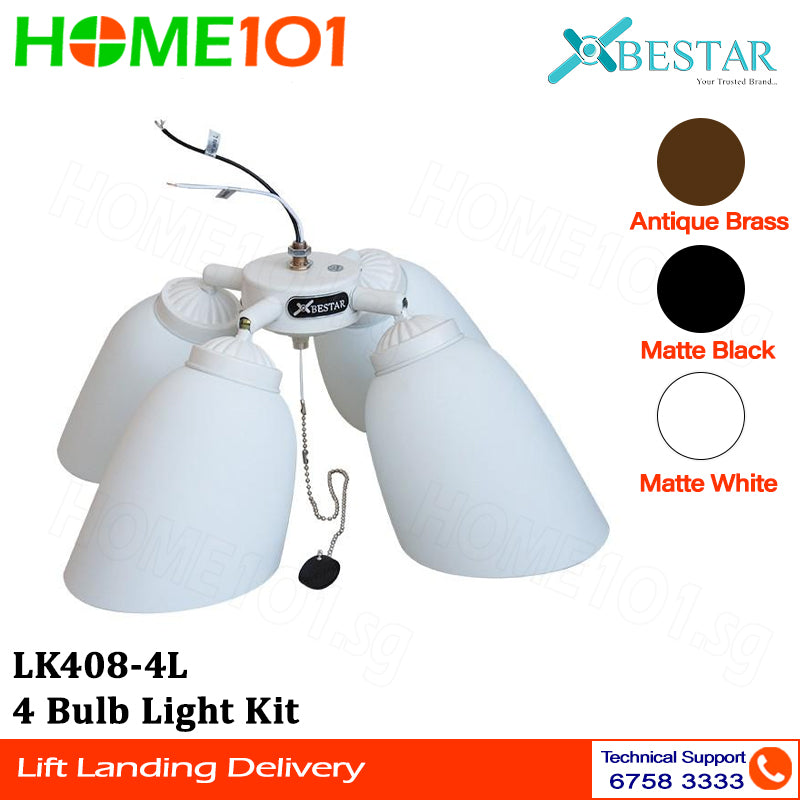 Bestar 4 Bulb Light Kit for Ceiling Fan (BS 900) LK408-4L