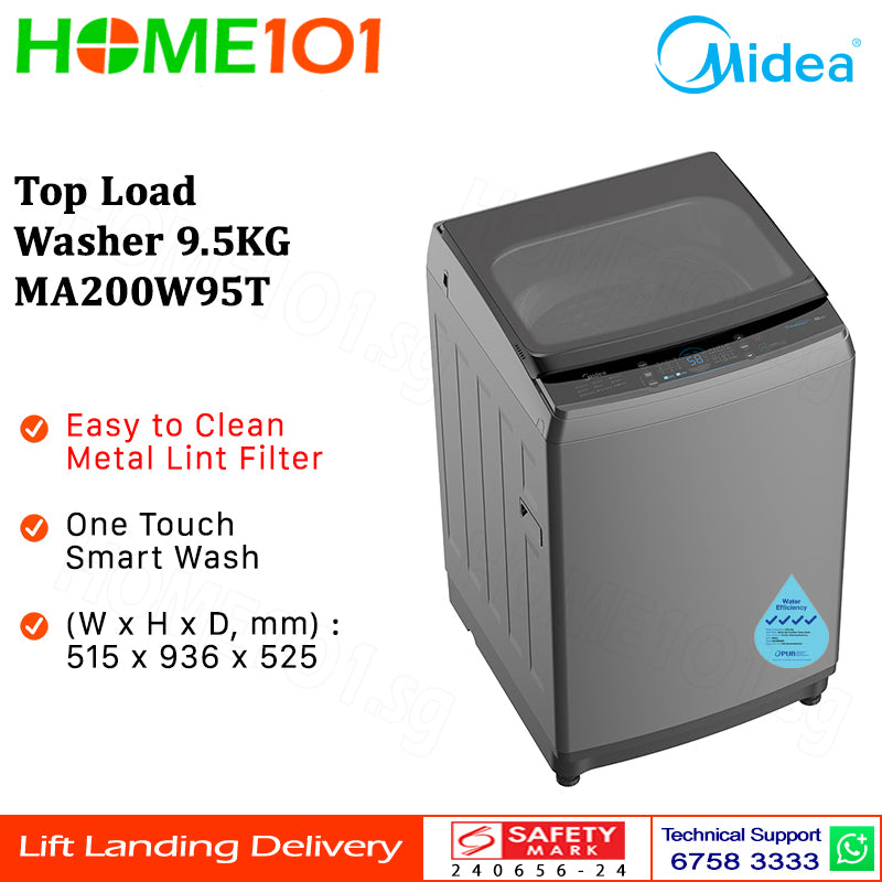 Midea Top Load Washer 9.5KG MA200W95T
