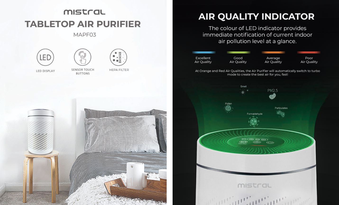 Mistral Air Purifier with HEPA FIlter MAPF03