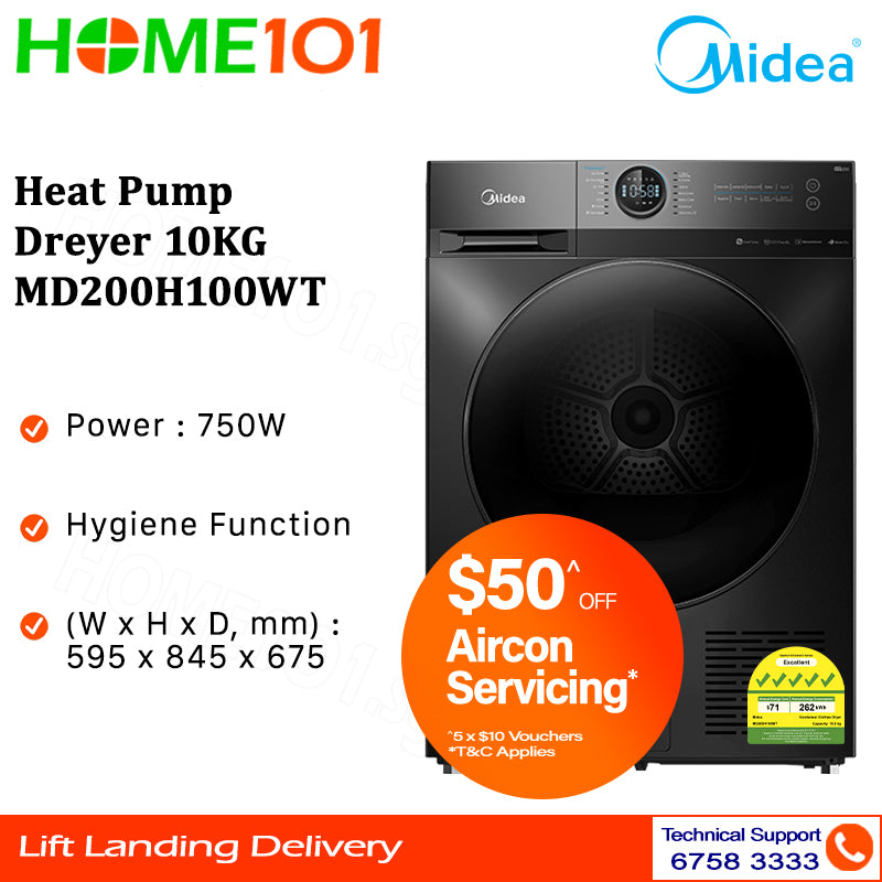 Midea Heat Pump Dryer 10KG MD200H100W & MD200H100WT