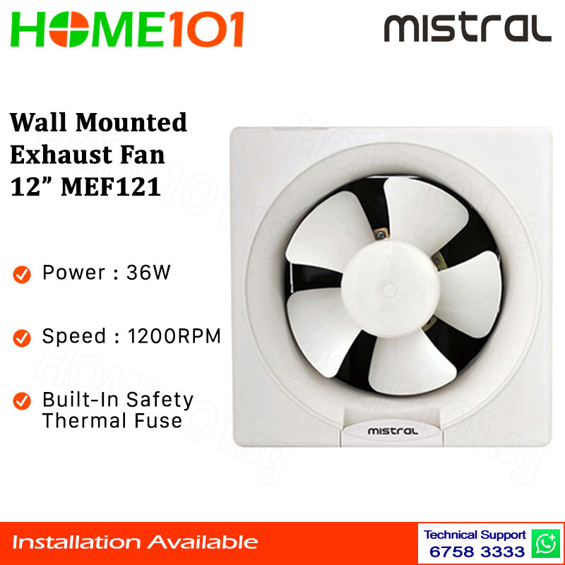 Mistral Wall Mounted Exhaust Fan 12” MEF121 II MEF1201
