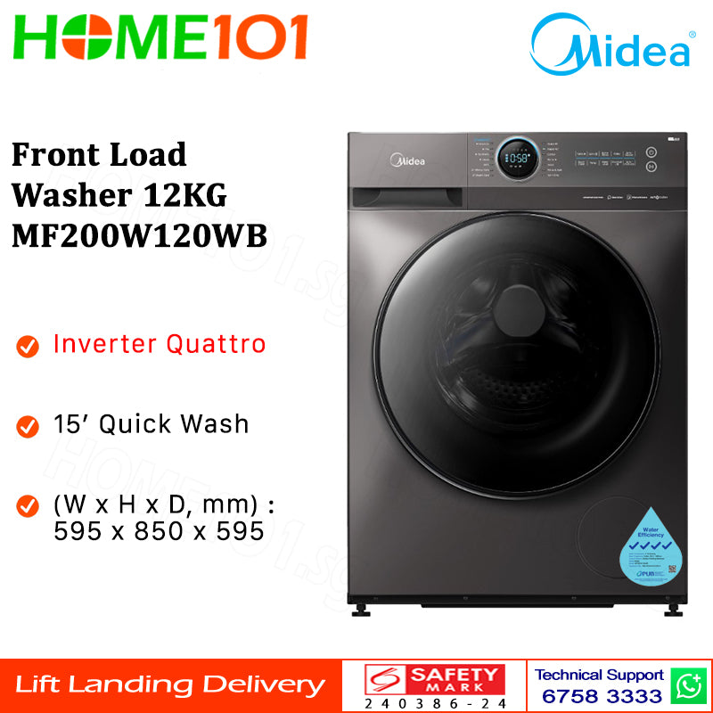 Midea Front Load Washer 12KG MF200W120WB