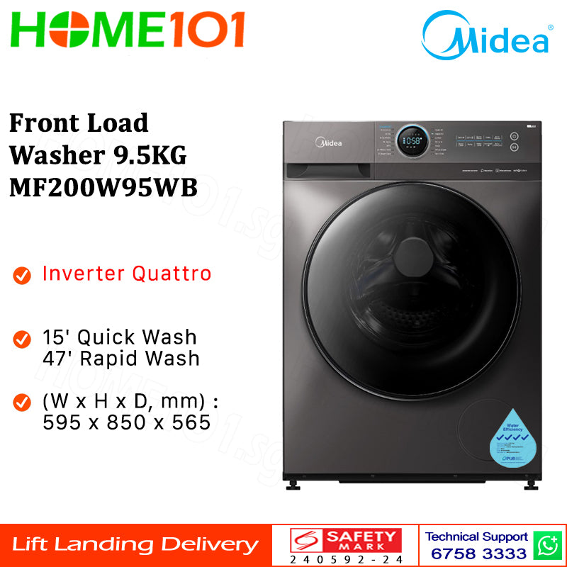Midea Front Load Washer 9.5KG MF200W95WB