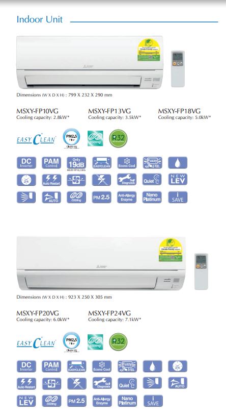 Mitsubishi StarMex Multi-Split AirCon MXY-2H20VF/MSXY-FP10VG + FP13VG - CLIMATE VOUCHER ELIGIBLE