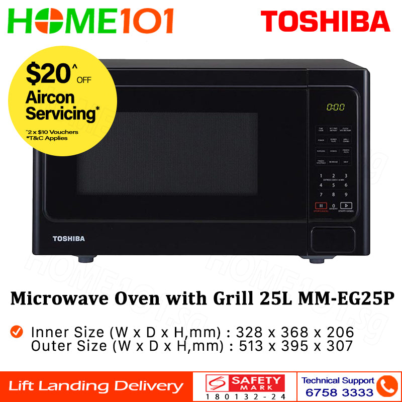 Toshiba Microwave Oven with Grill 25L MM-EG25P - PRE-ORDER