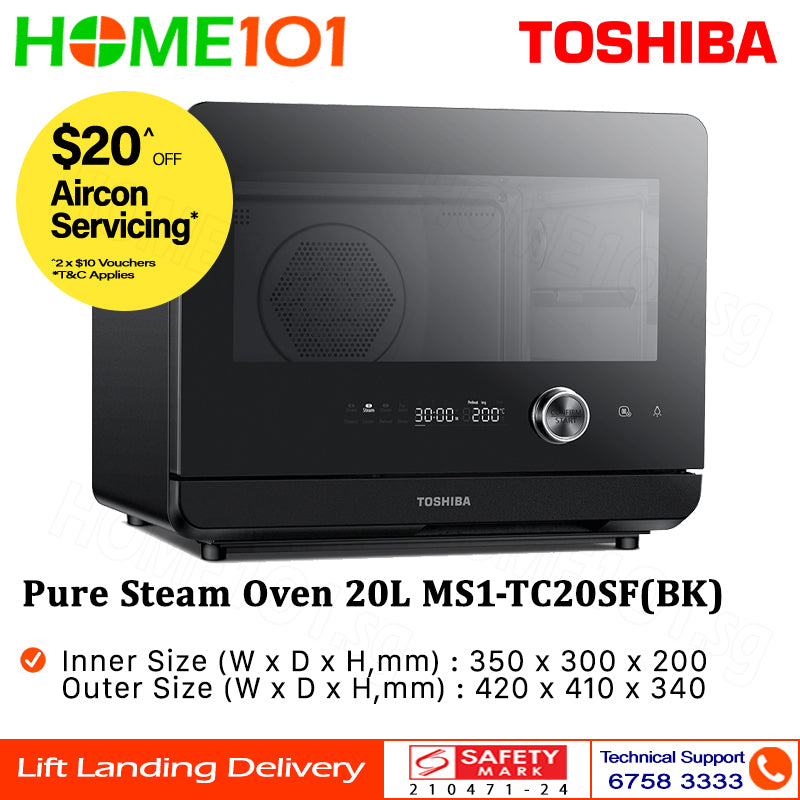 Toshiba Pure Steam Oven 20L MS1-TC20SF(GN) || MS1-TC20SF(BK)