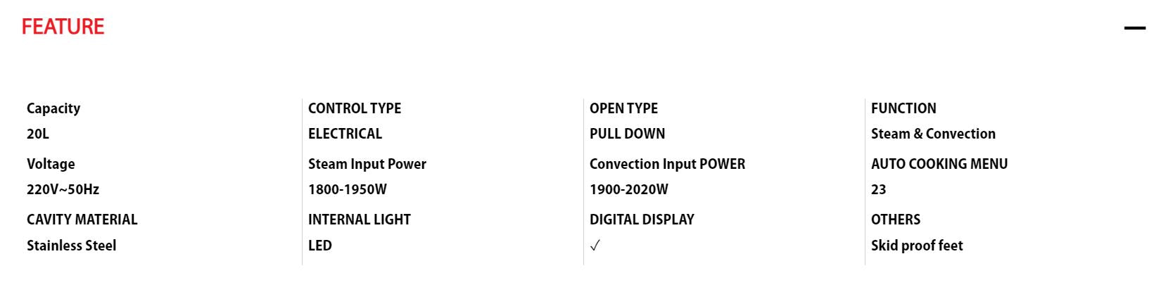 Toshiba Pure Steam Oven 20L MS1-TC20SF(GN) || MS1-TC20SF(BK)