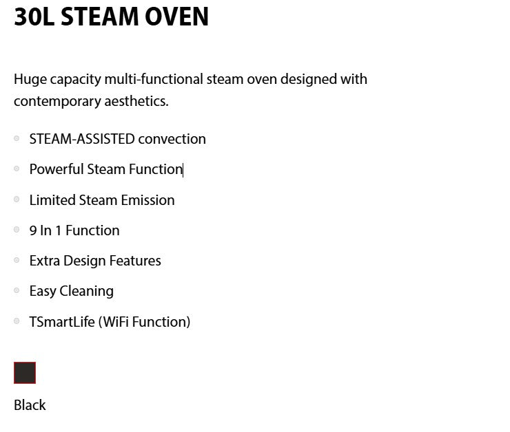 Toshiba Steam Oven 30L MS5-STR30SE(BK)