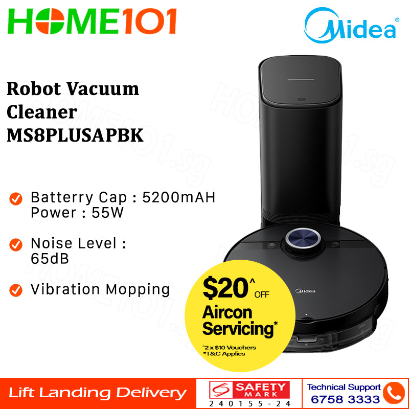 Midea Robot Vacuum Cleaner MS8PLUSAPBK