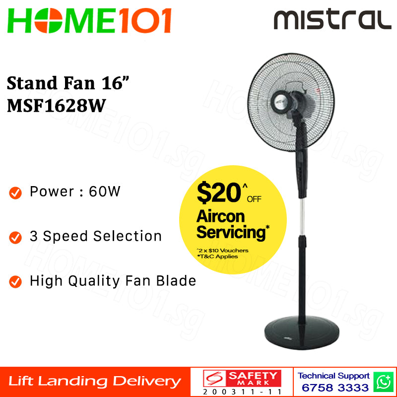 Mistral Stand Fan 16" MSF1628W
