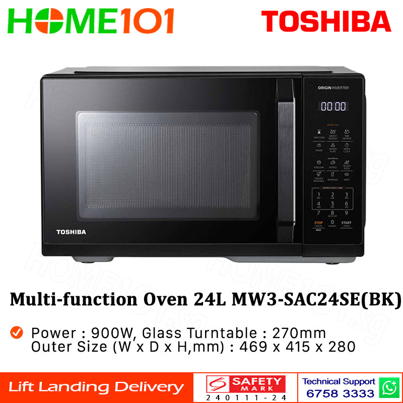 Toshiba Smart Multi-function Oven With Air Fry 24L MW3-SAC24SE(BK)