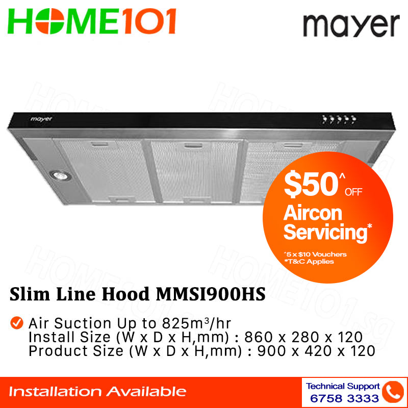 Mayer Semi-Integrated Slimline Hood 90cm MMSI900HS