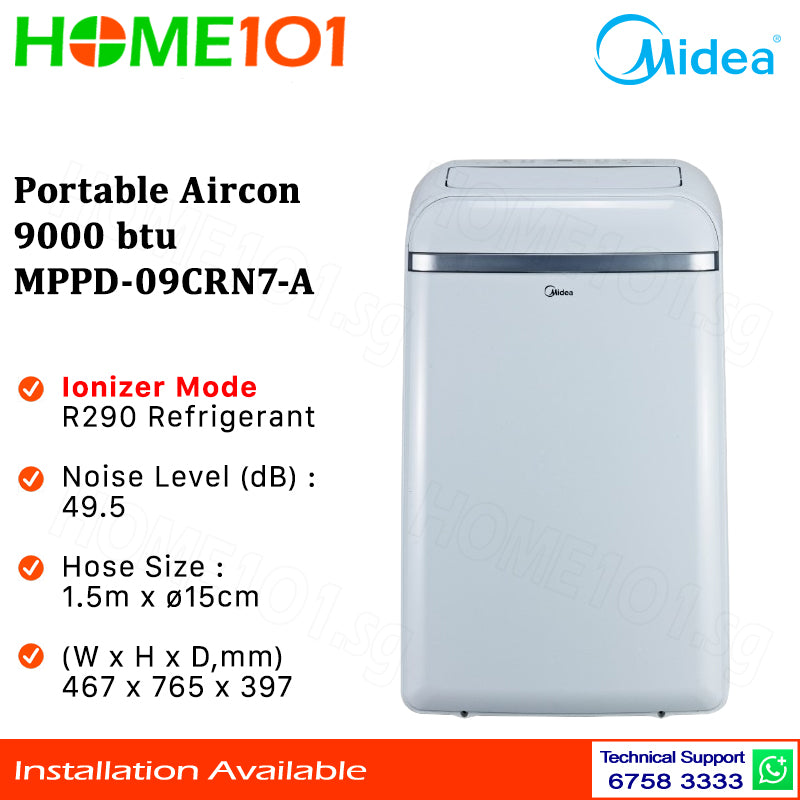 Midea Portable Aircon 9000BTU MPPD-09CRN7-A
