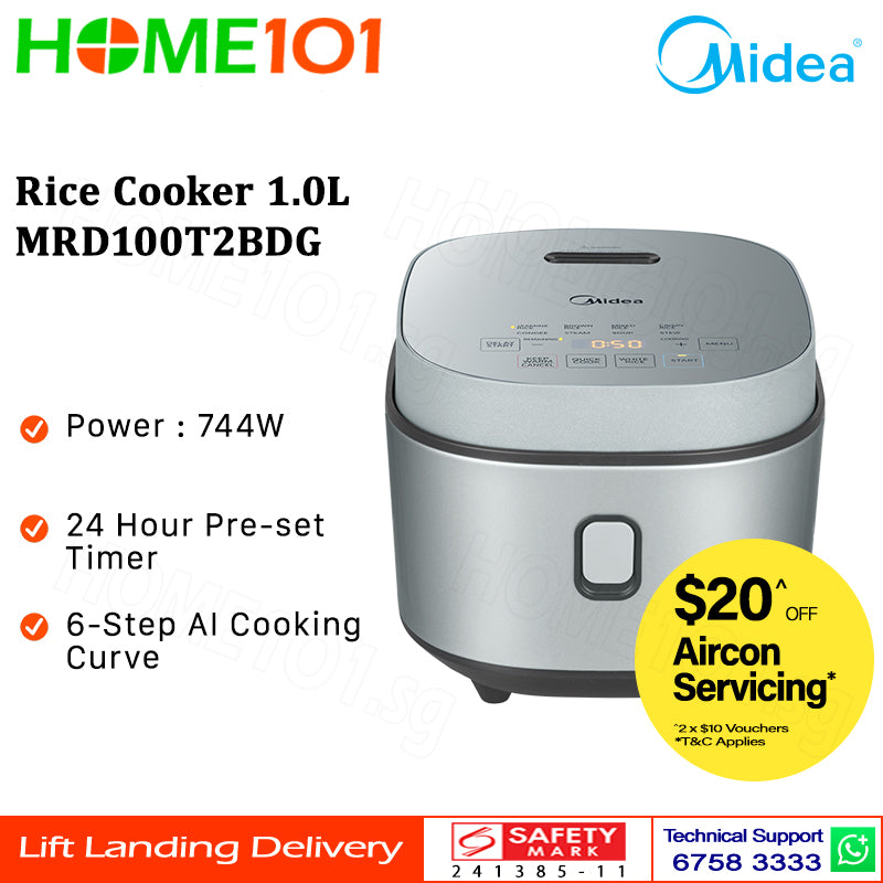 (PRE-ORDER) Midea Rice Cooker 1.0L MRD100T2BDG