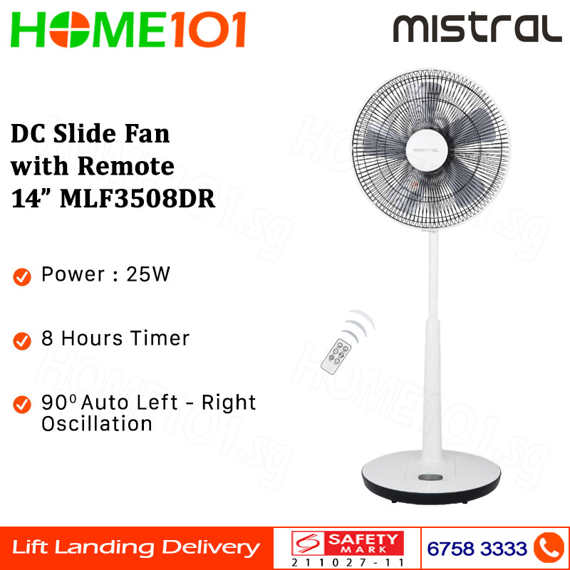 Mistral Slide Fan with Remote 14" MLF3508DR