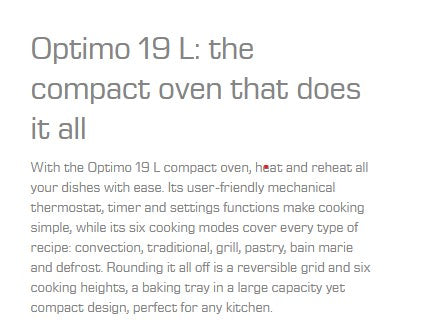 Tefal Optimo Oven 19L OF4448