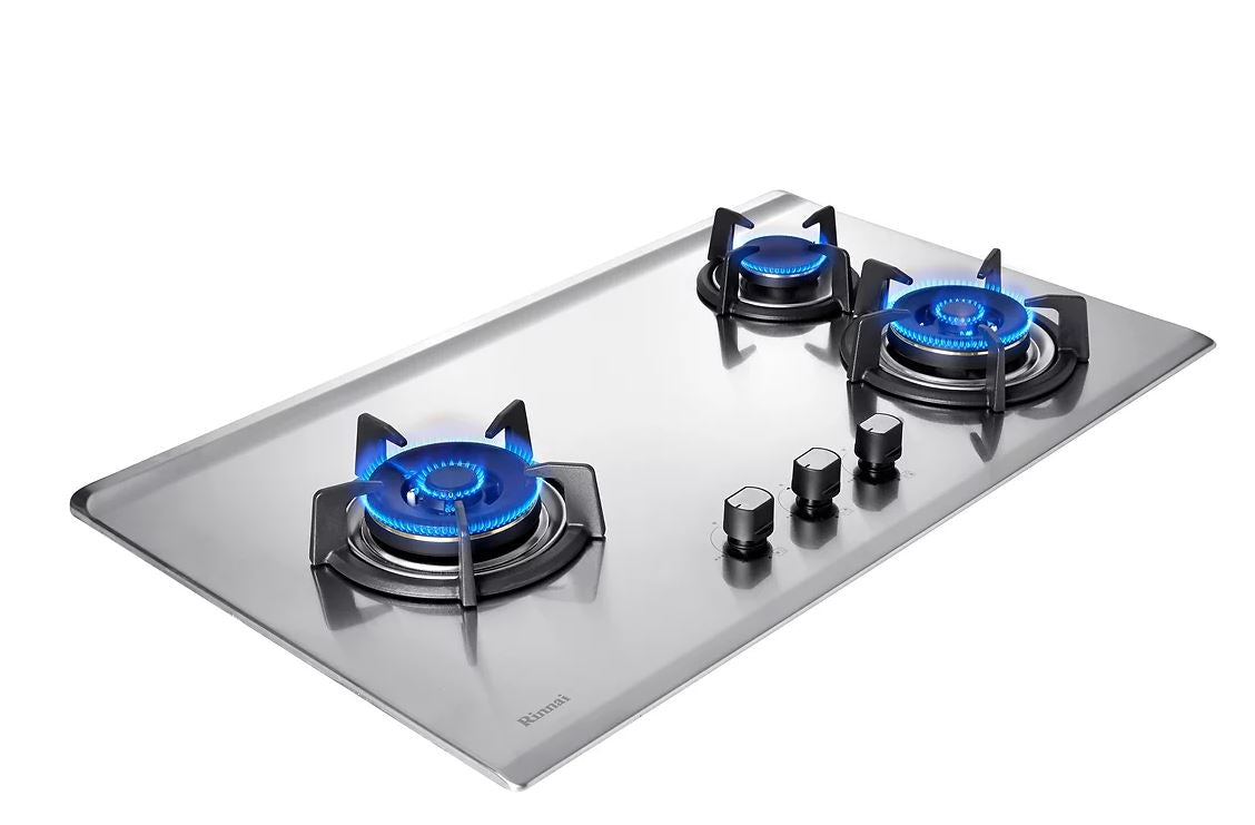 Rinnai Built-In Hob Stainless Steel 3 Burners RB-93TS - LPG