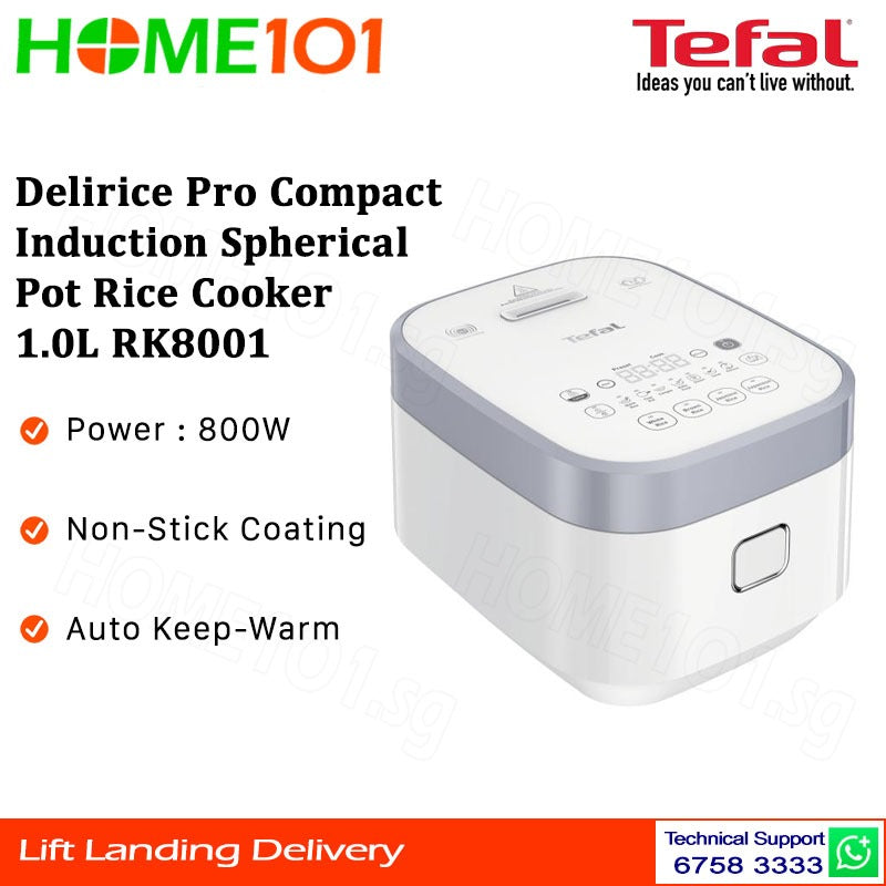 Tefal Delirice Pro Compact Induction Spherical Pot Rice Cooker 1.0L RK8001