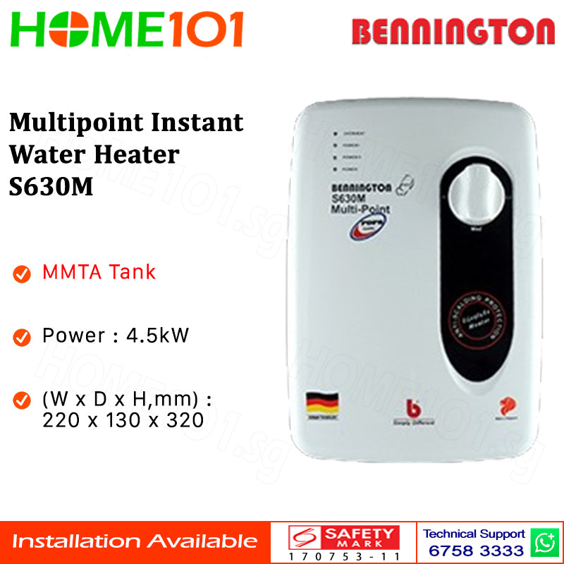 Bennington Multipoint Water Heater S630M