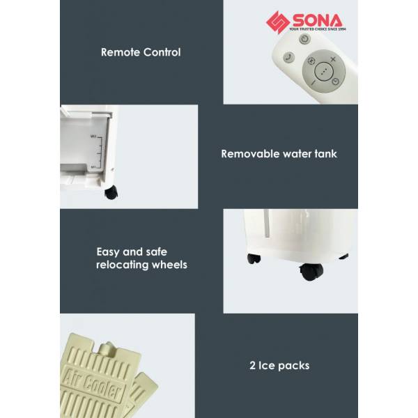 Sona Evaporative Remote Air Cooler SAC 6305