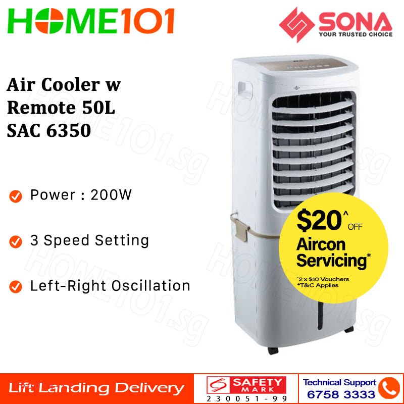 Sona Air Cooler With Remote Control 50L SAC 6350