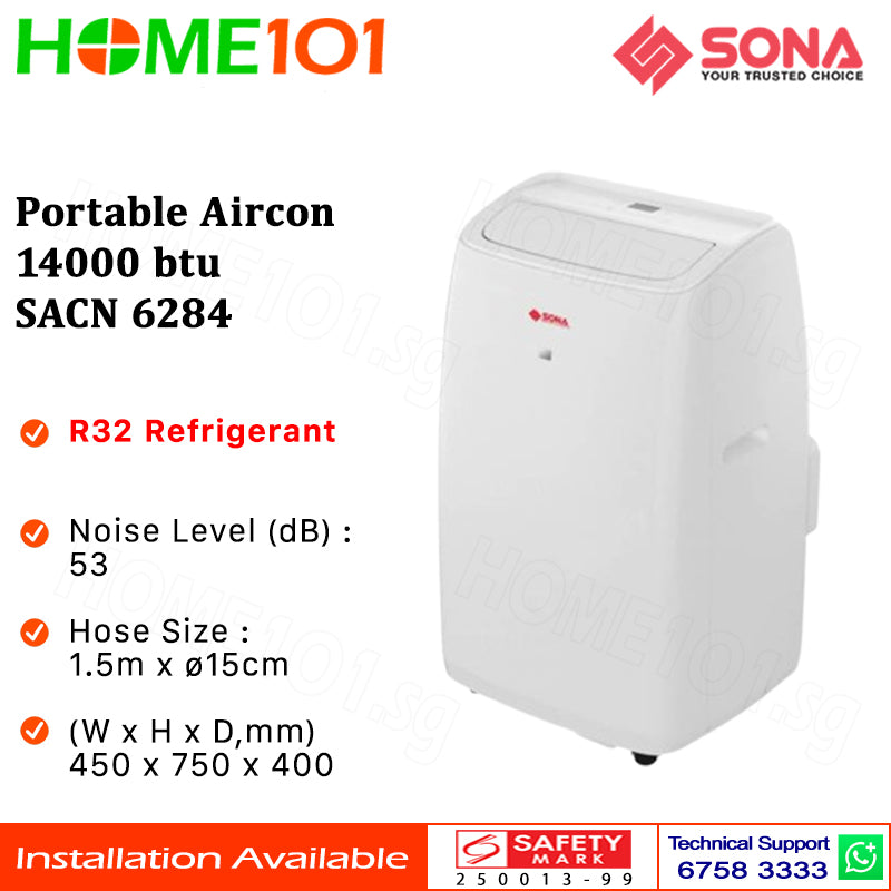 Sona Portable Aircon 14000BTU SACN 6284
