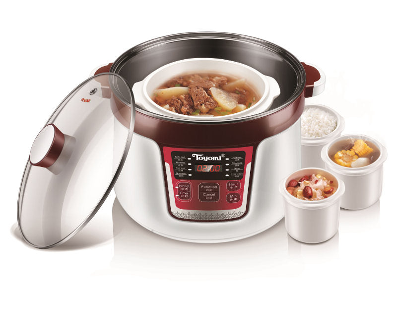 Toyomi 3in1 Stainless Steel Stew Cooker and Steamer 750W 3.2L SC 3289