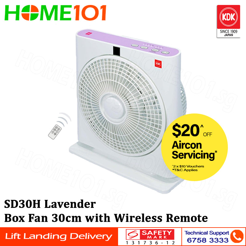 KDK Box Fan 30cm w/Remote Ctrl SD30H