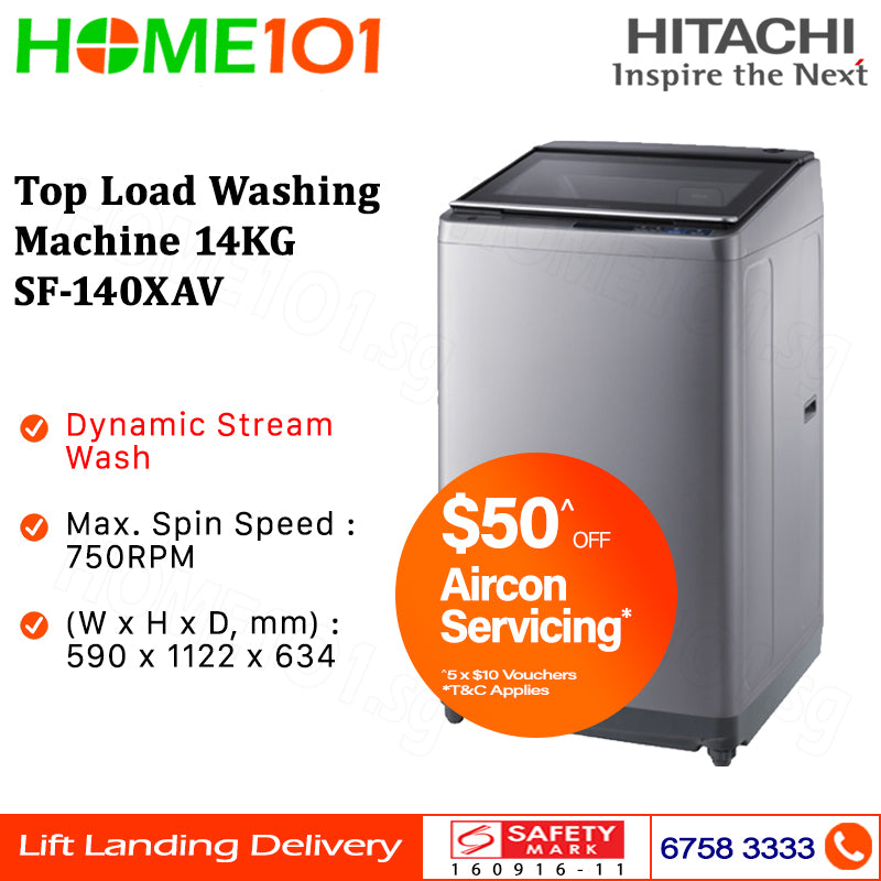 Hitachi Top Load Washing Machine 14.0kg SF-140XAV