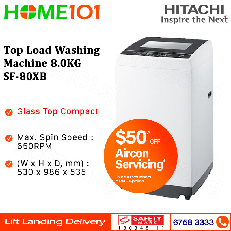 Hitachi Top Load Washing Machine 8.0kg SF-80XB